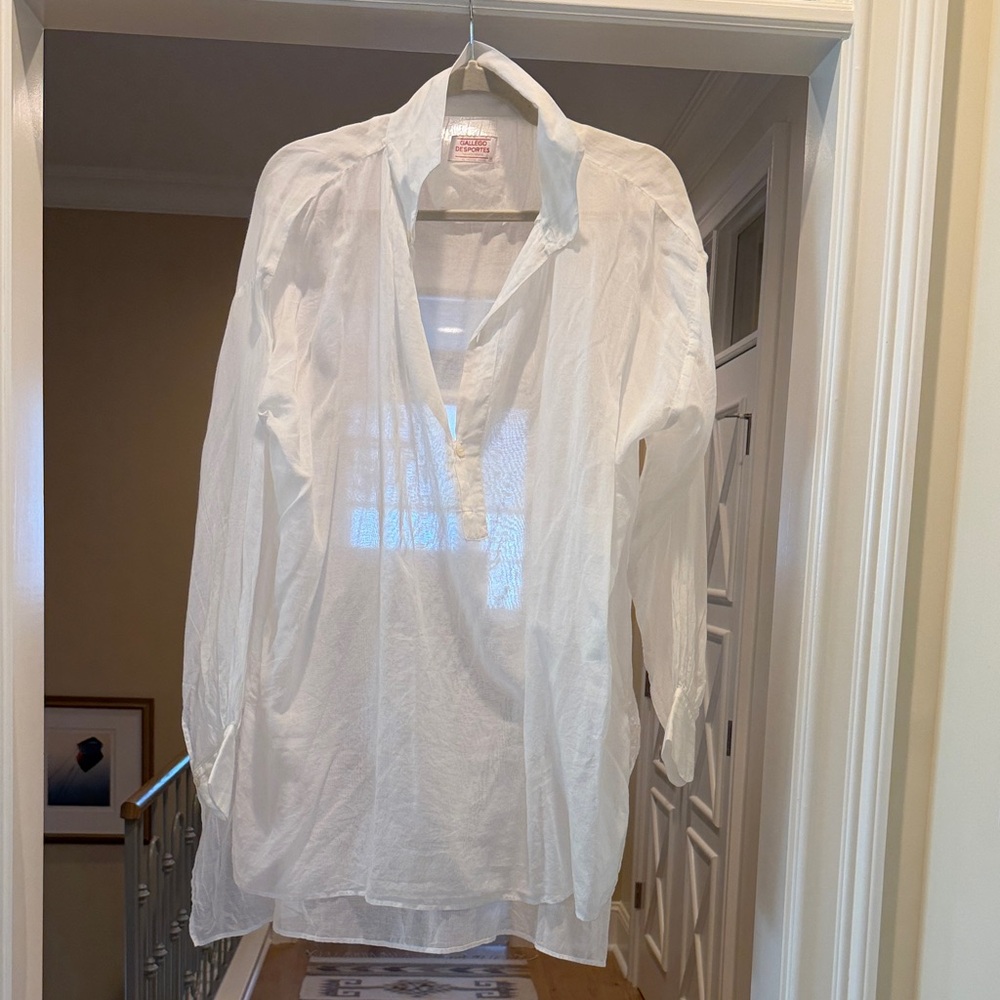 Gallego Desportes White cotton Long-Sleeve tunic